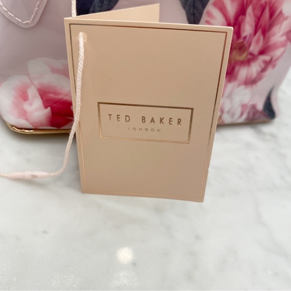 Ted Baker London Pink Floral Cosmetic Make-up Zipper Case Bag - Picture 5 of 9